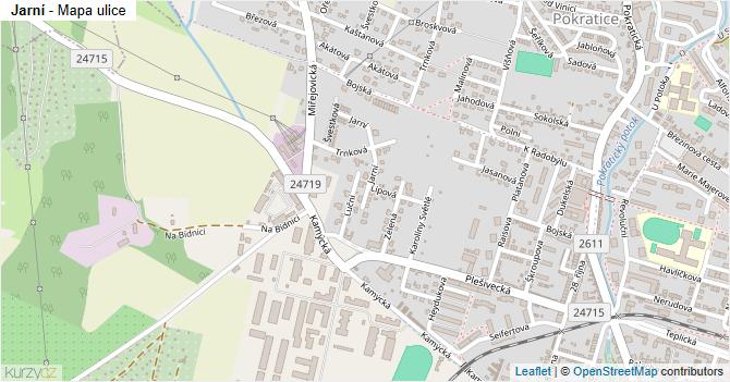 Jarní - mapa ulice