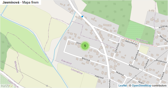 Jasmínová - mapa firem