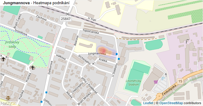 Jungmannova - mapa podnikání