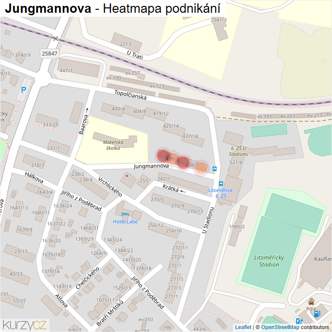 Mapa Jungmannova - Firmy v ulici.