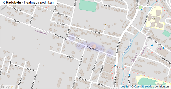 K Radobýlu - mapa podnikání