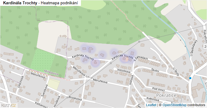 Kardinála Trochty - mapa podnikání