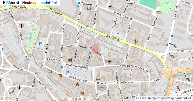 Klášterní - mapa podnikání