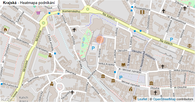 Krajská - mapa podnikání