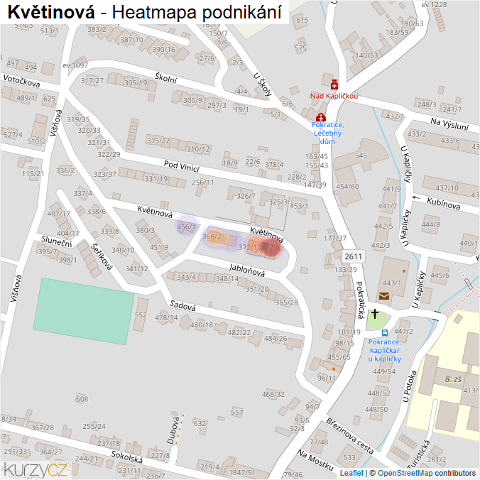 Mapa Květinová - Firmy v ulici.