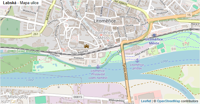 Labská - mapa ulice