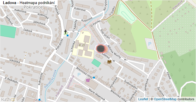 Ladova - mapa podnikání