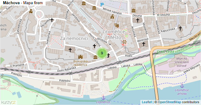 Máchova - mapa firem
