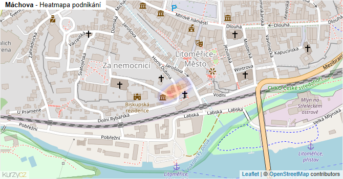 Máchova - mapa podnikání