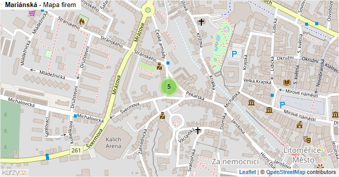 Mariánská - mapa firem