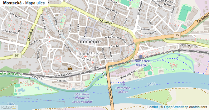 Mostecká - mapa ulice