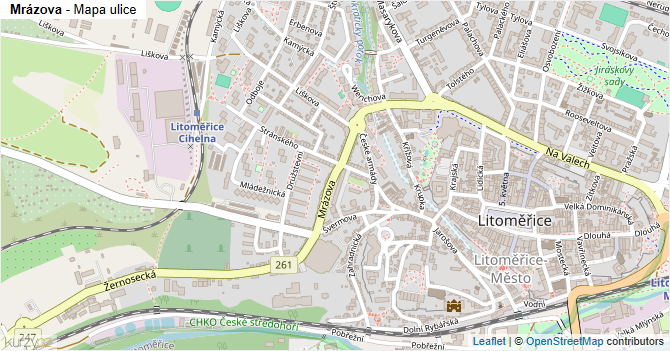 Mrázova - mapa ulice