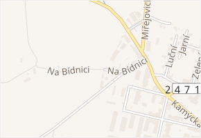 Na Bídnici v obci Litoměřice - mapa ulice