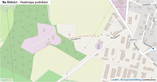 Na Bídnici - mapa podnikání