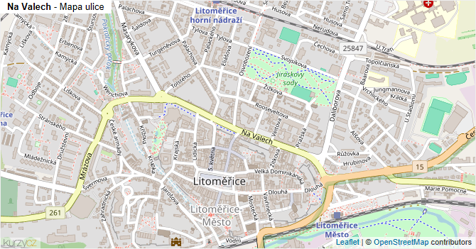 Na Valech - mapa ulice
