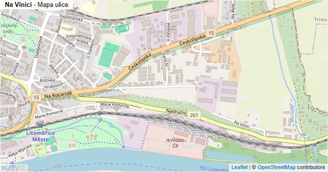 Na Vinici - mapa ulice