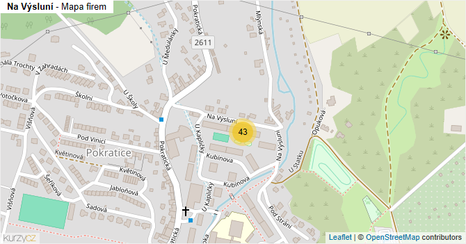 Na Výsluní - mapa firem