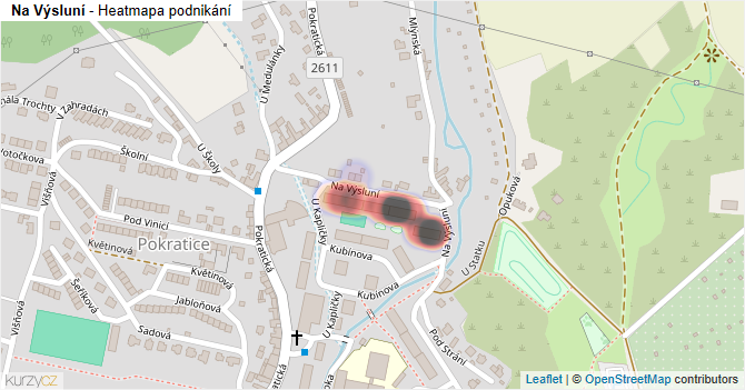 Na Výsluní - mapa podnikání