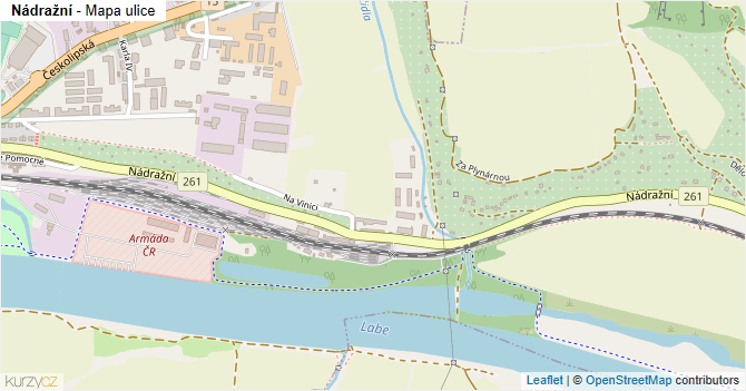 Nádražní - mapa ulice