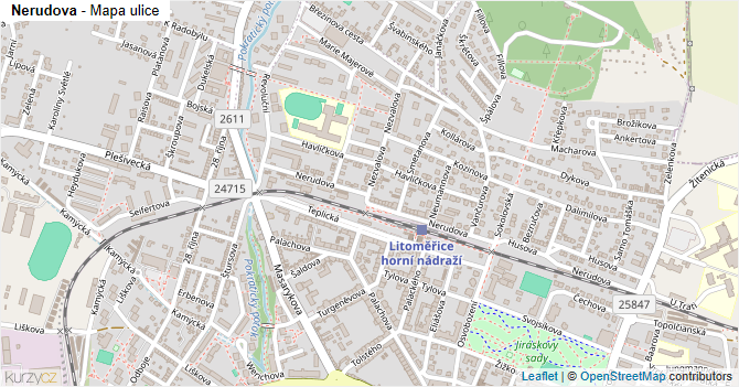 Nerudova - mapa ulice