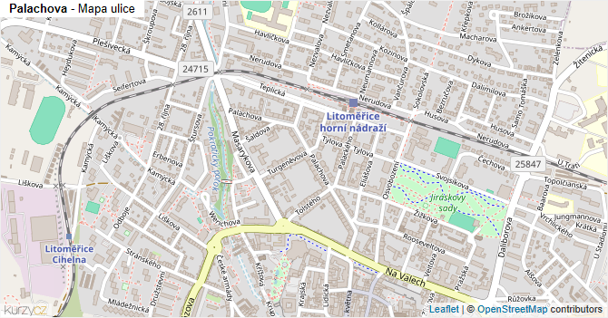 Palachova - mapa ulice