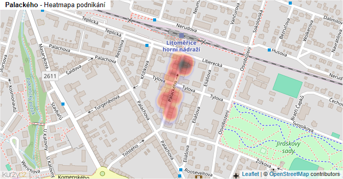 Palackého - mapa podnikání
