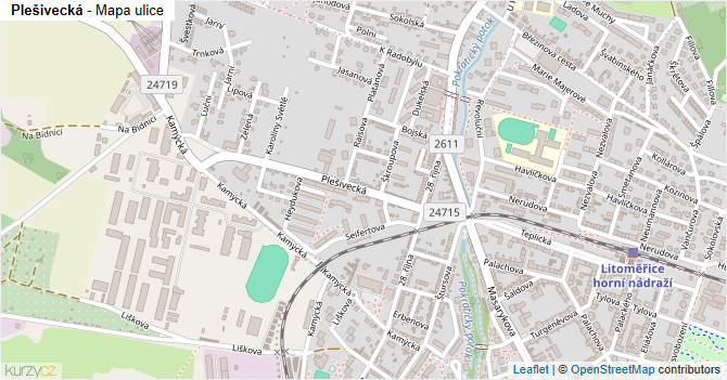 Plešivecká - mapa ulice