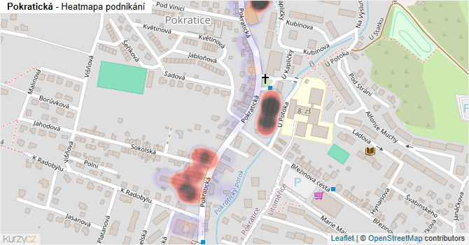 Pokratická - mapa podnikání