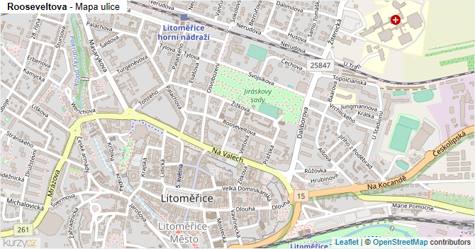Rooseveltova - mapa ulice