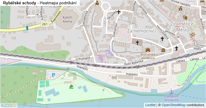Rybářské schody - mapa podnikání