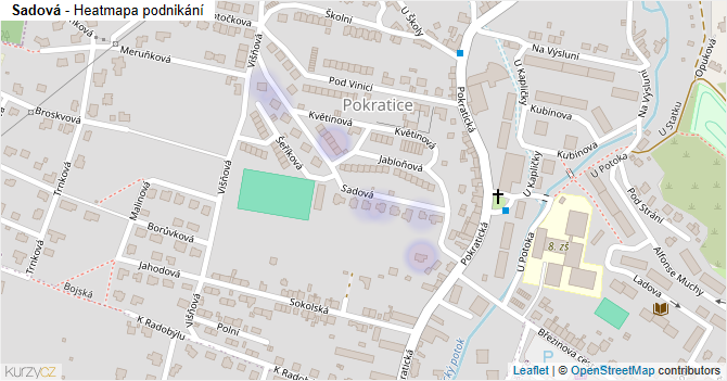 Sadová - mapa podnikání