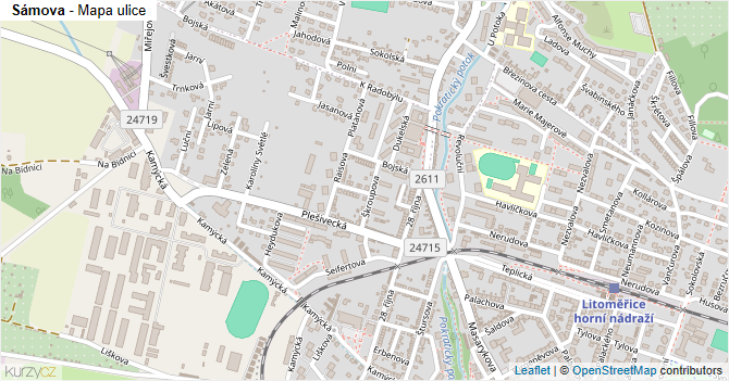 Sámova - mapa ulice