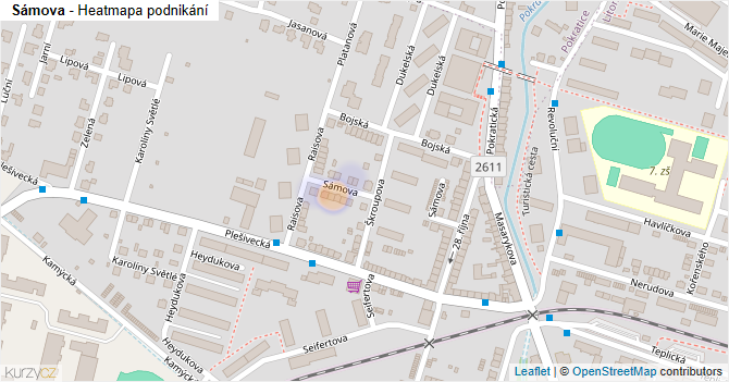 Sámova - mapa podnikání