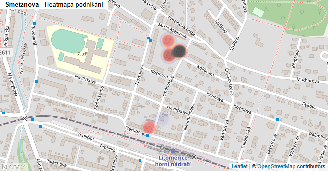 Smetanova - mapa podnikání