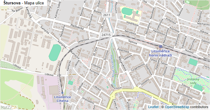 Štursova - mapa ulice