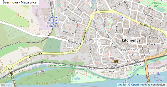 Švermova - mapa ulice