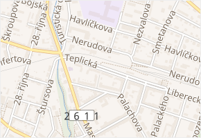 Teplická v obci Litoměřice - mapa ulice