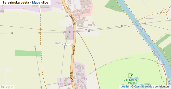 Terezínská cesta - mapa ulice