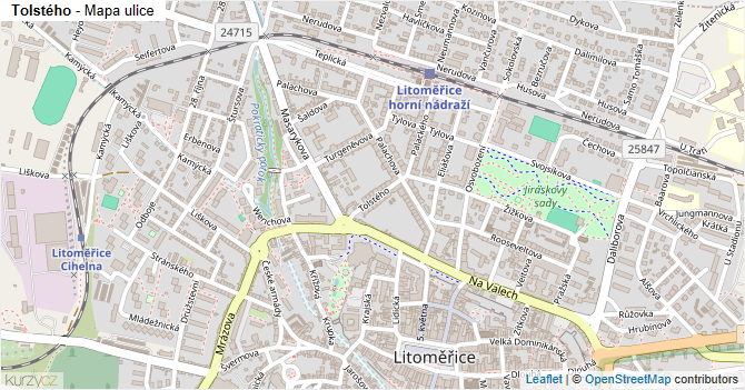 Tolstého - mapa ulice