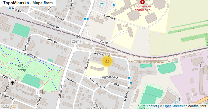 Topolčianská - mapa firem