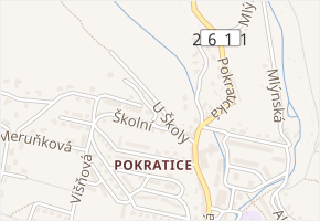 U Školy v obci Litoměřice - mapa ulice