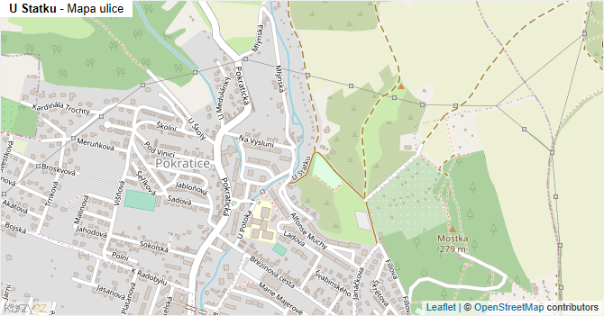 U Statku - mapa ulice