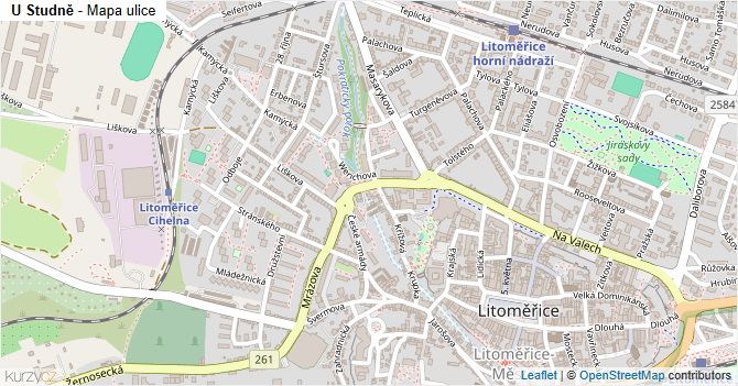 U Studně - mapa ulice