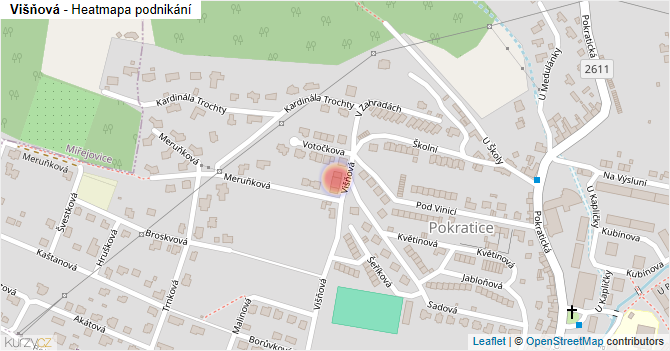 Višňová - mapa podnikání