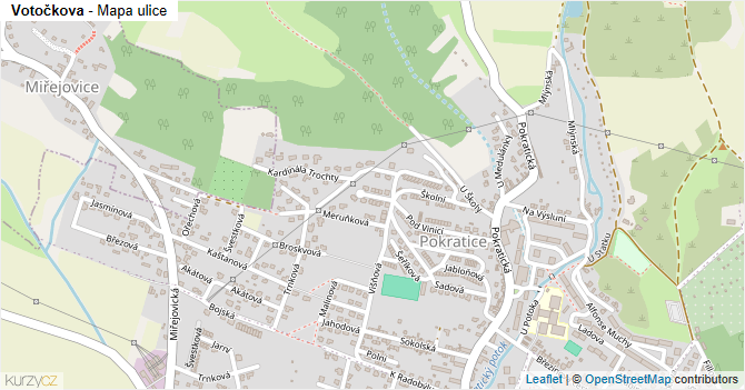 Votočkova - mapa ulice