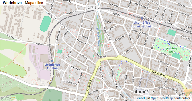 Werichova - mapa ulice