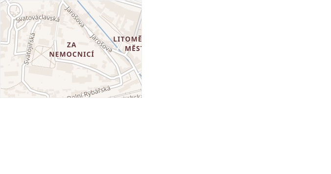 Za nemocnicí v obci Litoměřice - mapa části obce
