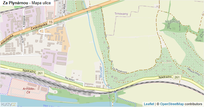 Za Plynárnou - mapa ulice