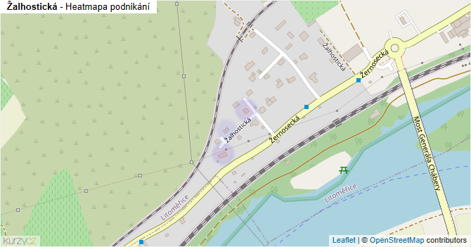 Žalhostická - mapa podnikání