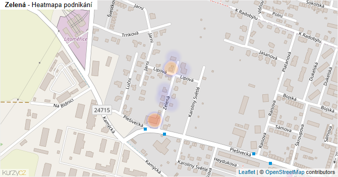 Zelená - mapa podnikání